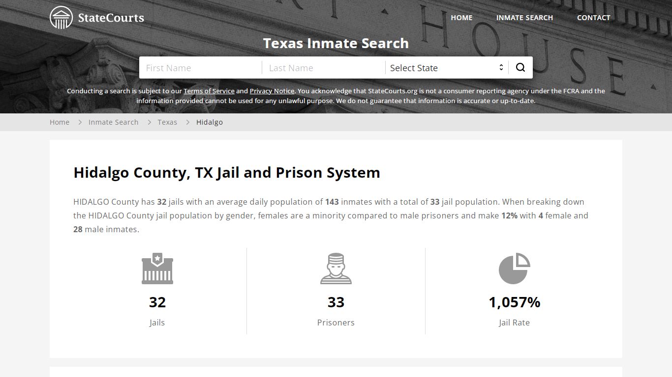 Hidalgo County, TX Inmate Search - StateCourts