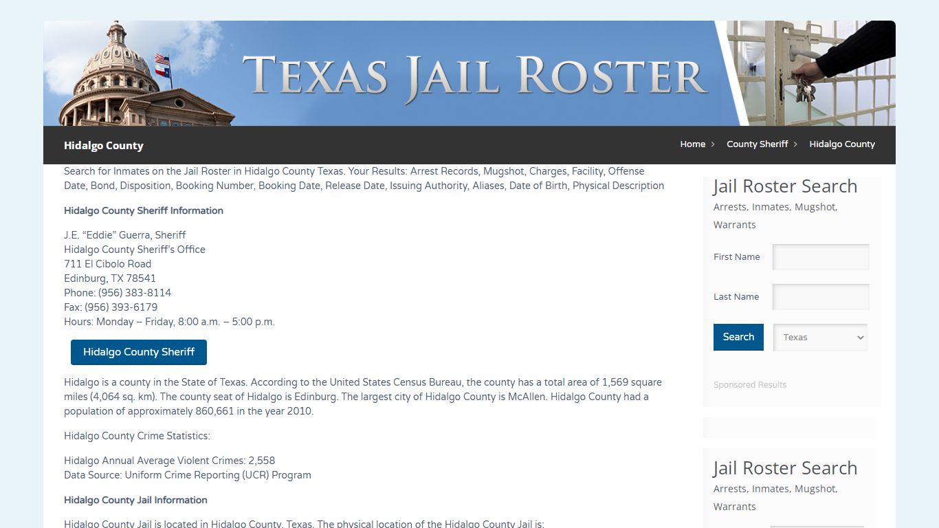 Hidalgo County | Jail Roster Search
